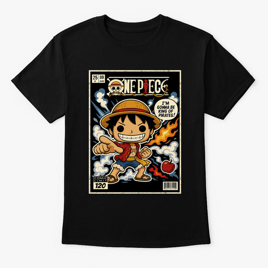 Monkey D. Luffy Unisex Comic T-Shirt – “King of the Pirates” Straw Hat Pirate Tee