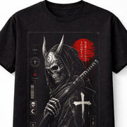 Oni Samurai Skull Demon Japanese Gothic Horror Unisex T-Shirt