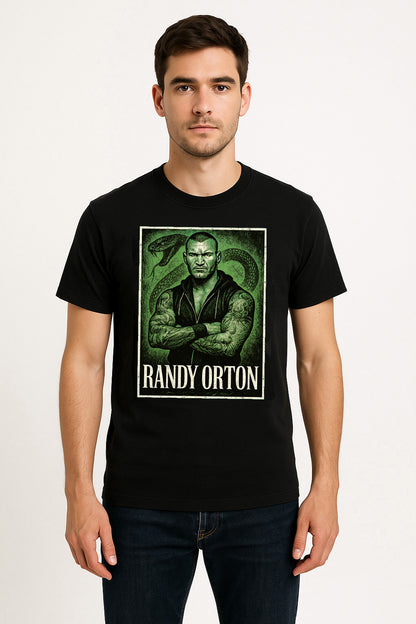 Randy Orton T-Shirt Apex Predator Wrestling WWE RKO Vintage Unisex Black Graphic Tee