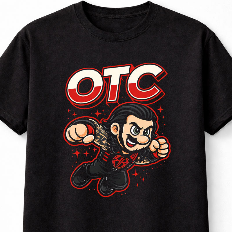 Roman Reigns OTC Cartoon Wrestler T-Shirt Tribal Chief Tee Unisex Adults & Kids