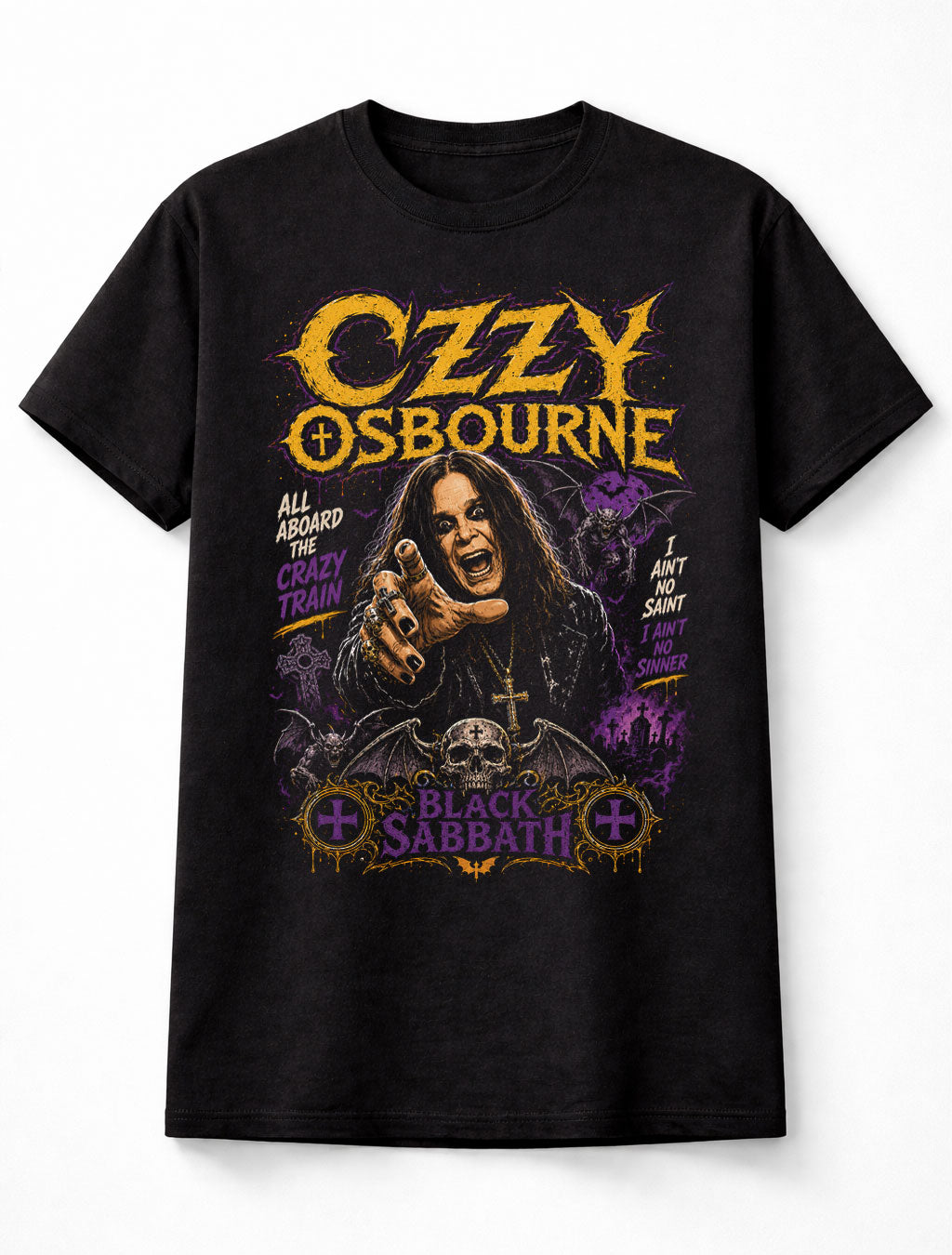 Ozzy Osbourne Black Sabbath Heavy Metal Rock Unisex T-Shirt
