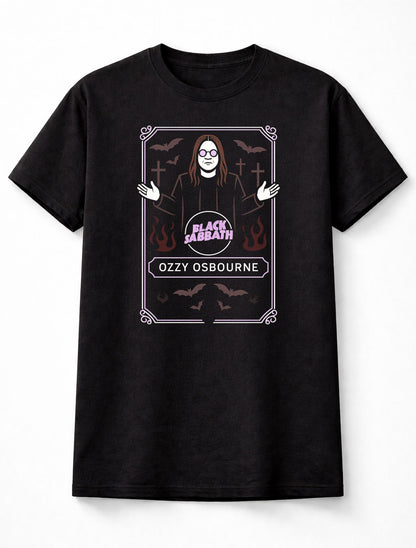 Black Sabbath Ozzy Osbourne Gothic Flames Bats Heavy Metal Adults & Kids Unisex T-Shirt