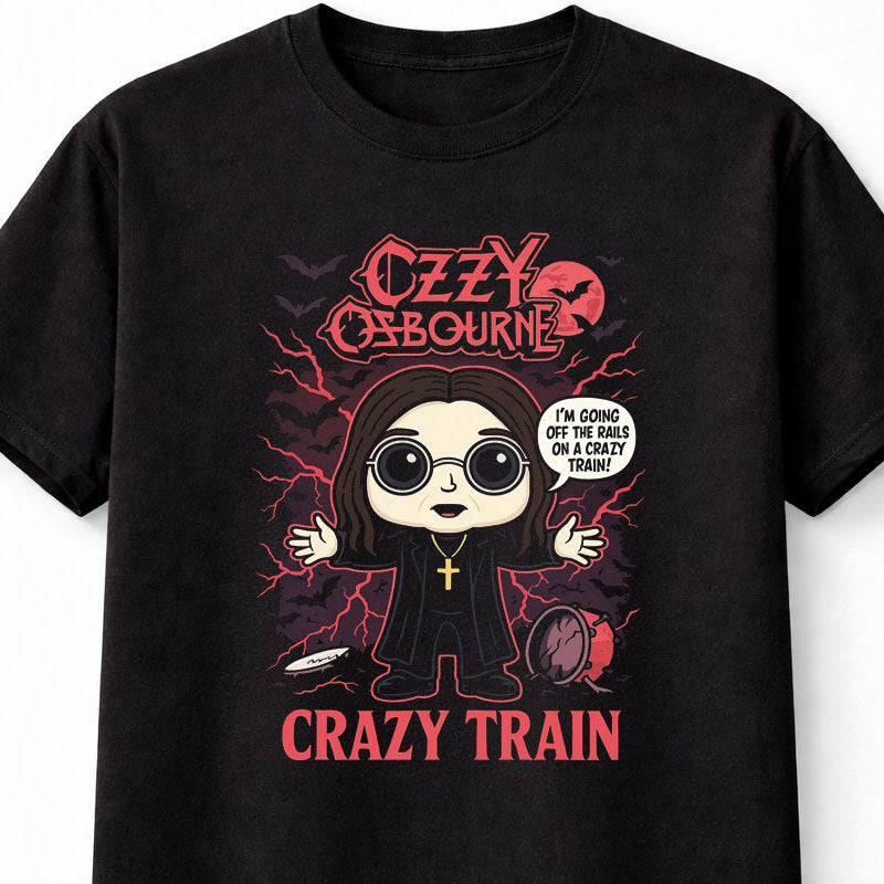 Ozzy Osbourne Crazy Train Lightning Bats Heavy Metal Adults & Kids Unisex T-Shirt