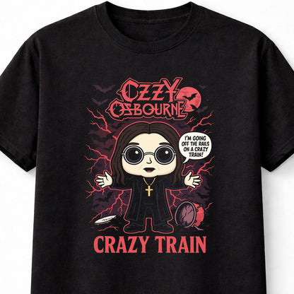 Ozzy Osbourne Crazy Train Lightning Bats Heavy Metal Adults & Kids Unisex T-Shirt