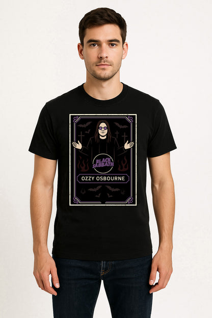 Black Sabbath Ozzy Osbourne Retro Unisex T-Shirt Heavy Metal Legend Tee