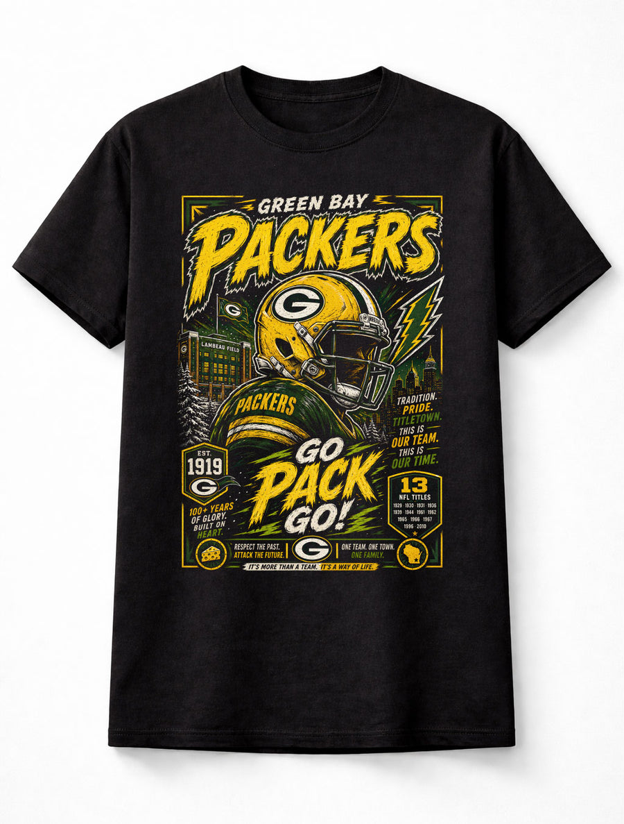 Green Bay Packers NFL Football Fan Gift Go Pack Go Unisex T-Shirt
