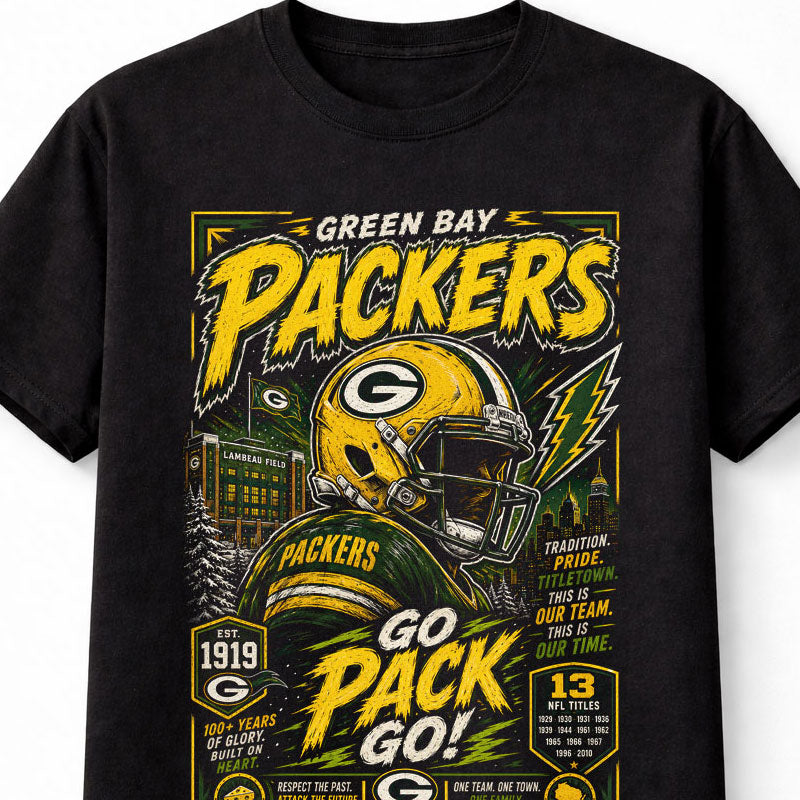 Green Bay Packers NFL Football Fan Gift Go Pack Go Unisex T-Shirt