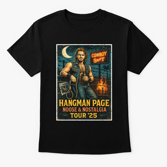 Hangman Page Noose & Nostalgia Tour ’25 Unisex T-Shirt – Cowboy Wrestling Graphic Tee