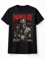 Painkiller Horror Skeleton Doctor VHS Gothic Halloween Unisex T-Shirt