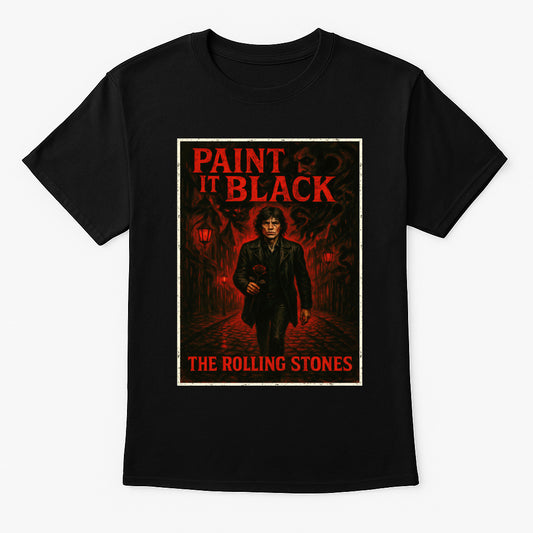 The Rolling Stones Paint It Black Unisex T-Shirt Classic Rock Band Merch Tee
