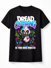 Evil Panda Monster Horror Gothic Neon Graphic Unisex T-Shirt