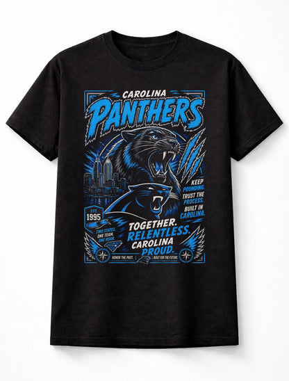 Carolina Panthers NFL Panther Mascot Football Fan Gift Unisex T-Shirt