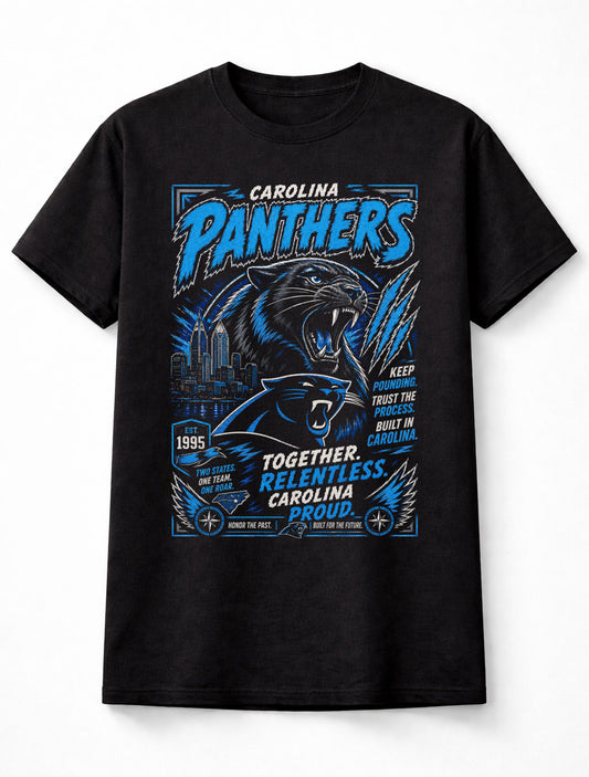 Carolina Panthers NFL Panther Mascot Football Fan Gift Unisex T-Shirt