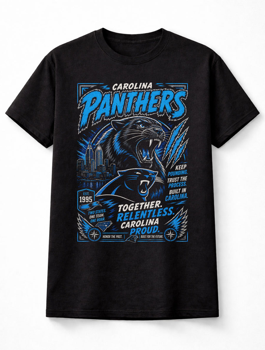 Carolina Panthers NFL Panther Mascot Football Fan Gift Unisex T-Shirt
