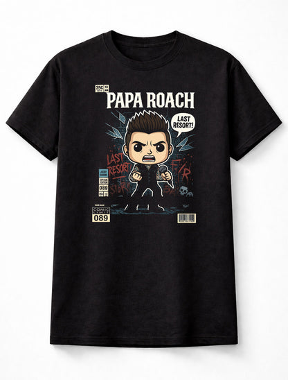 Papa Roach T-Shirt Last Resort Rock Band Unisex Black Graphic Tee
