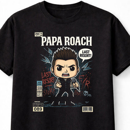 Papa Roach T-Shirt Last Resort Rock Band Unisex Black Graphic Tee