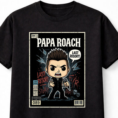 Papa Roach T-Shirt Last Resort Rock Band Unisex Black Graphic Tee