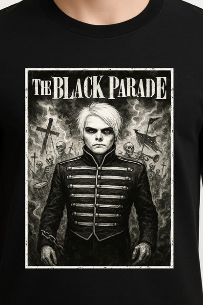 My Chemical Romance T-Shirt The Black Parade Emo Unisex Black Graphic Tee