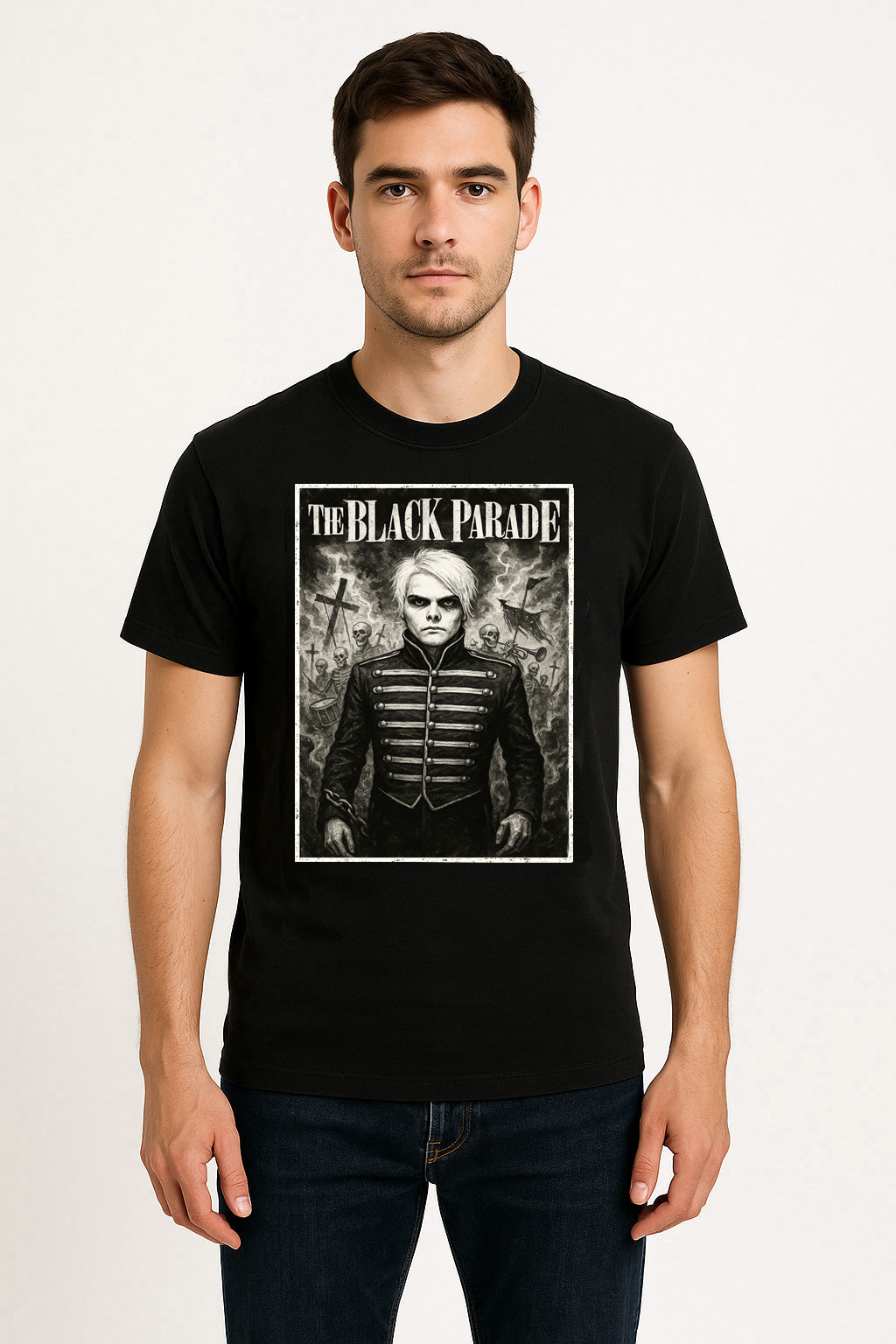 My Chemical Romance T-Shirt The Black Parade Emo Unisex Black Graphic Tee