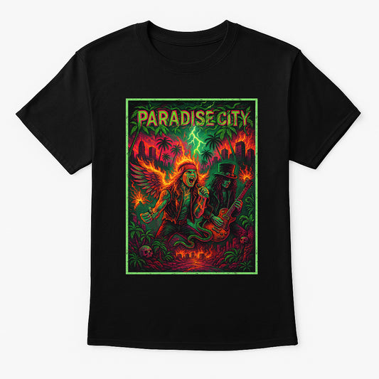 Guns N’ Roses Paradise City Unisex T-Shirt Classic Rock Band Vintage Merch Tee