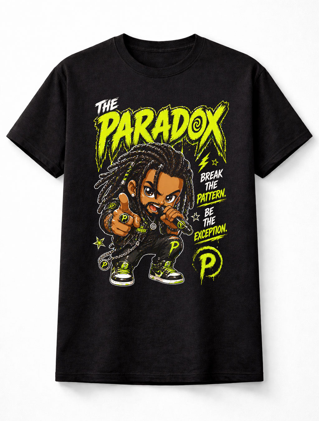 The Paradox Break The Pattern Be The Exception Graphic T-Shirt Motivational Quote Streetwear Fan Tee Adult & Kids Unisex T-Shirt