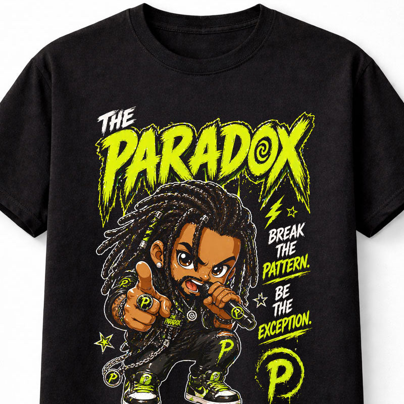 The Paradox Break The Pattern Be The Exception Graphic T-Shirt Motivational Quote Streetwear Fan Tee Adult & Kids Unisex T-Shirt