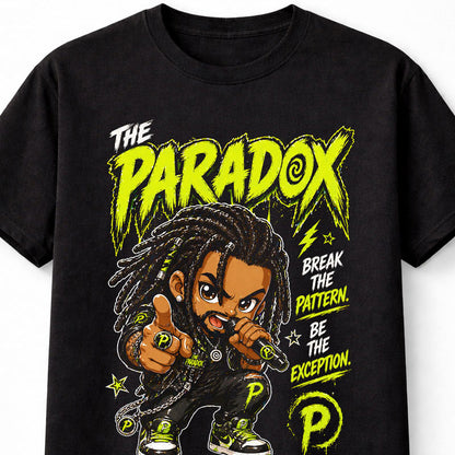 The Paradox Break The Pattern Be The Exception Graphic T-Shirt Motivational Quote Streetwear Fan Tee Adult & Kids Unisex T-Shirt
