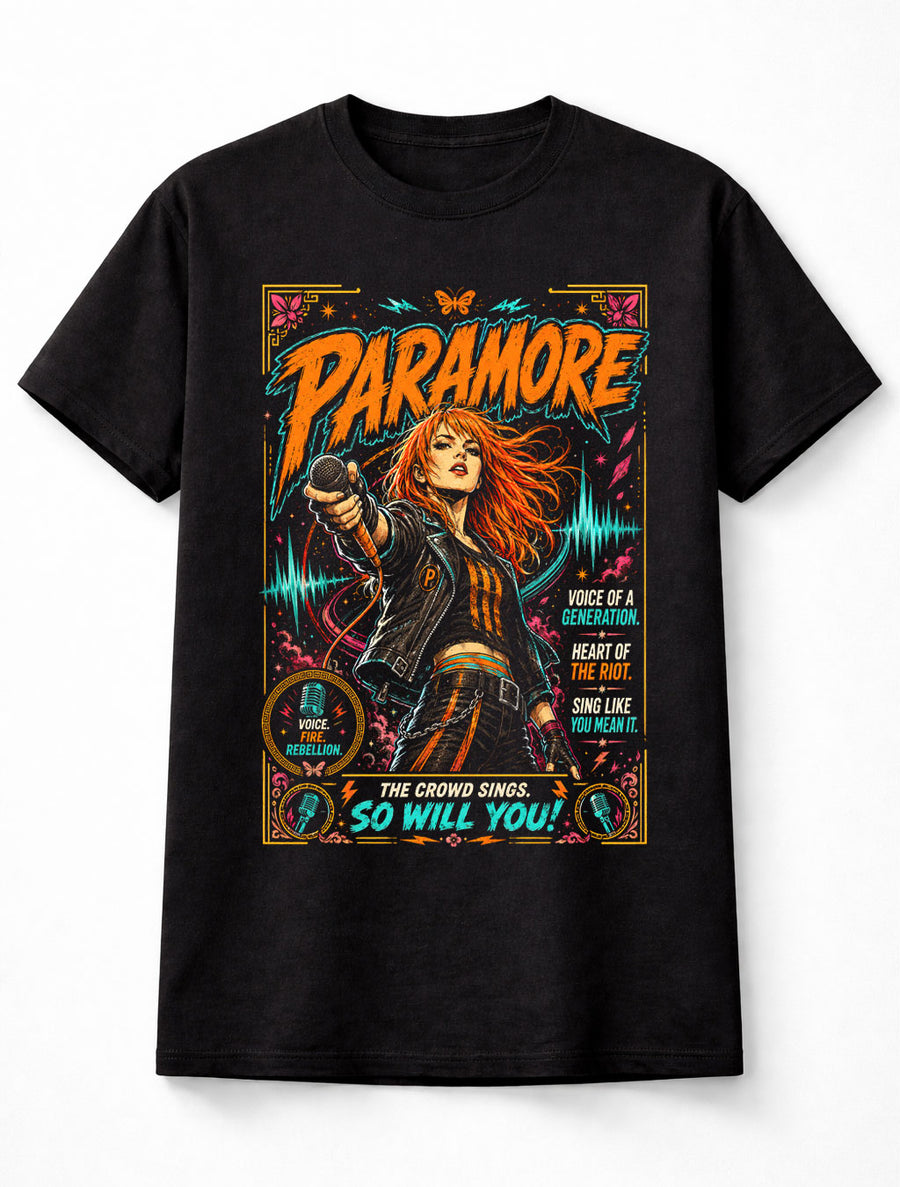 Paramore Hayley Williams Riot Pop Punk Graphic Unisex T-Shirt