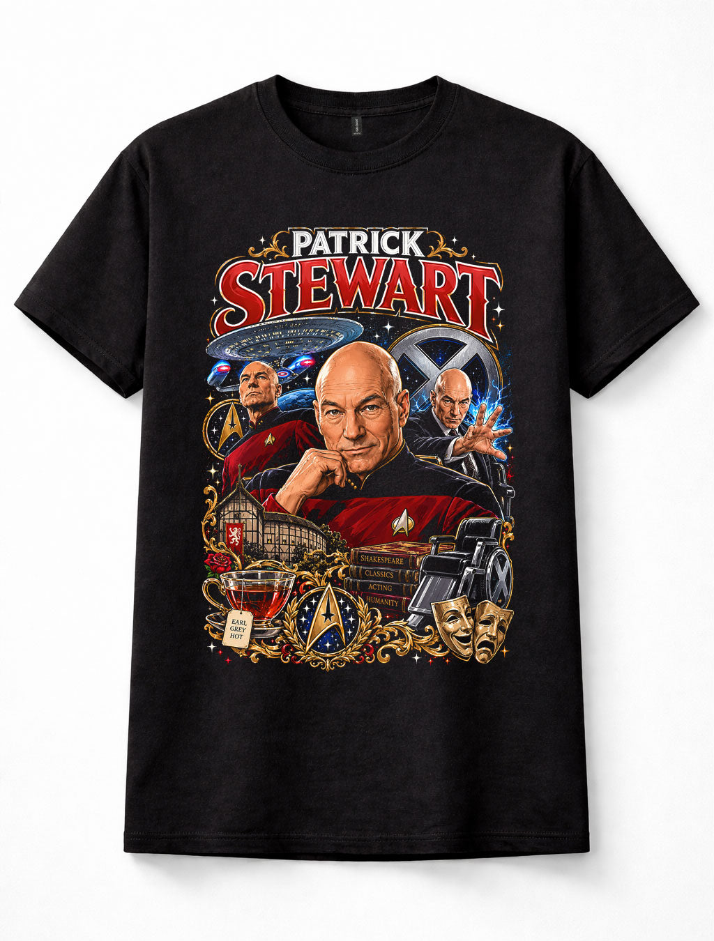 Patrick Stewart Star Trek Picard Professor X X-Men Unisex T-Shirt