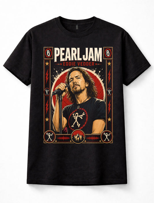 Pearl Jam Eddie Vedder Grunge Rock Band Music Unisex T-Shirt