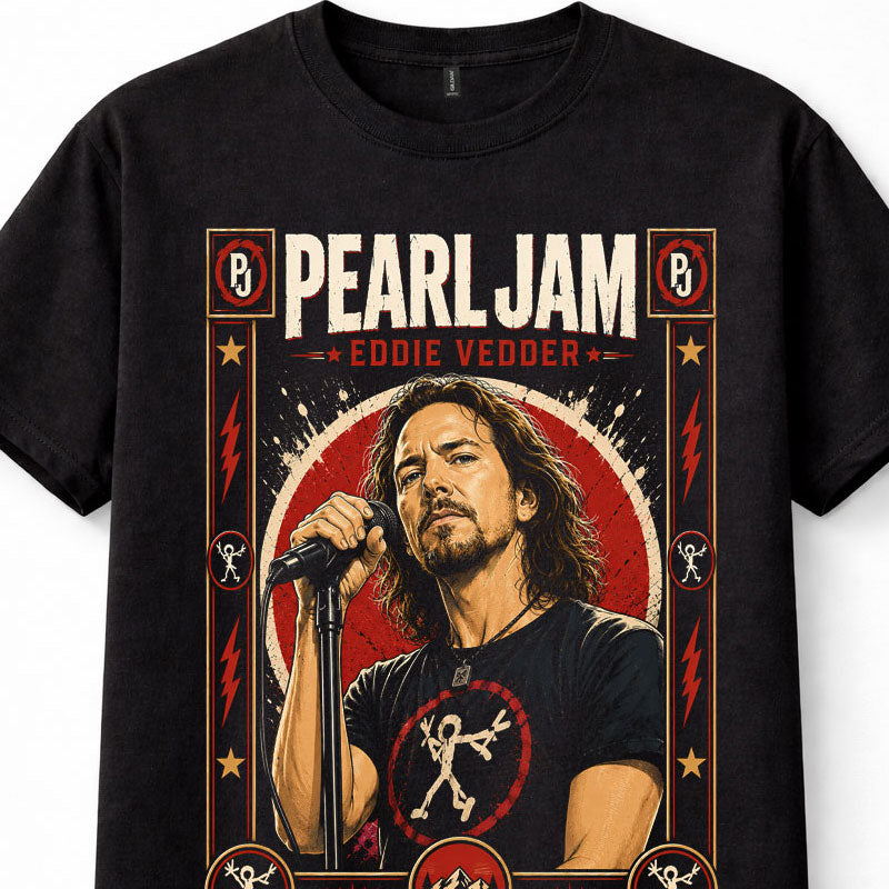 Pearl Jam Eddie Vedder Grunge Rock Band Music Unisex T-Shirt