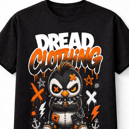 Punk Penguin Horror Gothic Cartoon Monster Graphic Unisex T-Shirt