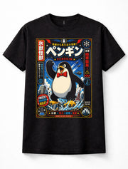 Japanese Penguin Kaiju Monster Antarctic City Rampage Graphic Unisex T-Shirt