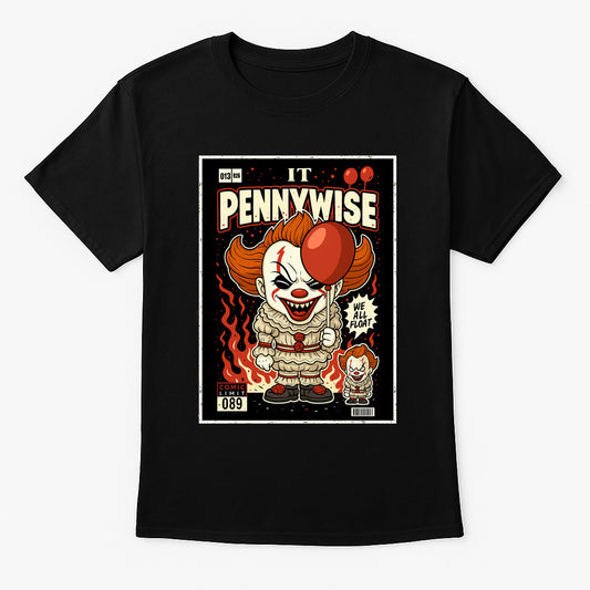 Pennywise “Float Fest” IT T-Shirt – Classic Horror Deadlights Tour ’89 Tee