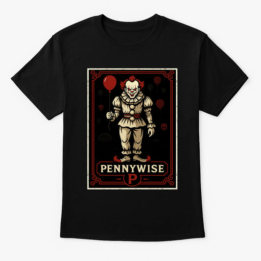 Pennywise Retro Horror Clown Unisex T-Shirt IT-Inspired Graphic Tee