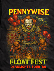Pennywise Float Fest Deadlights Tour 89 Horror Clown Movie Adults Unisex T-Shirt