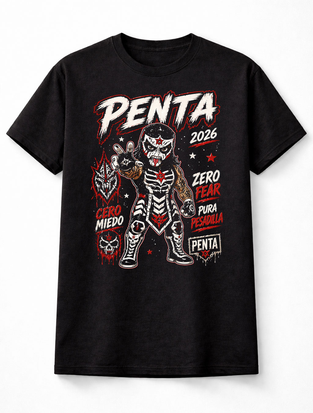 Penta Zero Miedo WWE Lucha Libre Skull Mask Wrestling Graphic Unisex T-Shirt