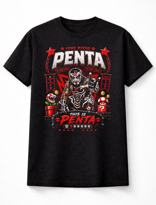 Penta Zero Miedo Wrestling T-Shirt – Skull Mask Pixel Fan Tee Adults & Kids Unisex T-Shirt