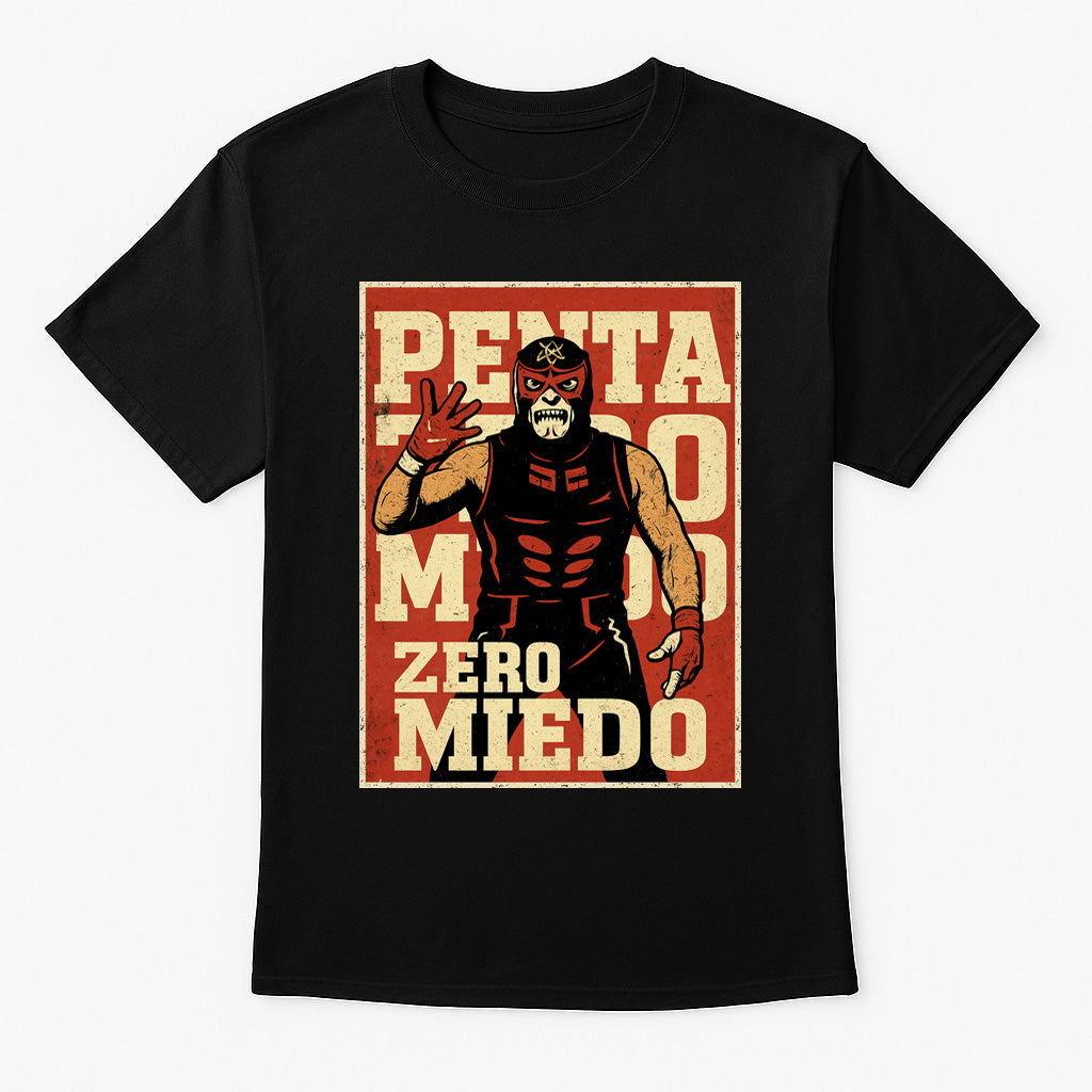 PENTA T-Shirt Zero Miedo Lucha Wrestling WWE Unisex Black Graphic Tee