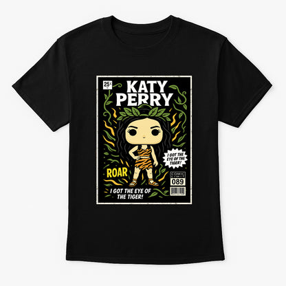 Katy Perry “Roar – Eye of the Tiger” Unisex T-Shirt – Pop Music Comic Style Graphic Tee