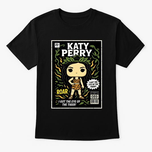 Katy Perry “Roar – Eye of the Tiger” Unisex T-Shirt – Pop Music Comic Style Graphic Tee