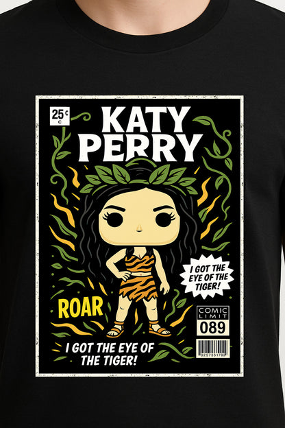 Katy Perry “Roar – Eye of the Tiger” Unisex T-Shirt – Pop Music Comic Style Graphic Tee