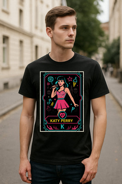 Katy Perry Pop Star Retro Unisex T-Shirt Colorful Music Legend Tee