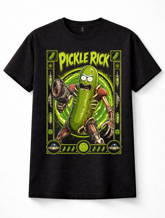 Pickle Rick Rick and Morty Sci Fi Cartoon Graphic Unisex T-Shirt