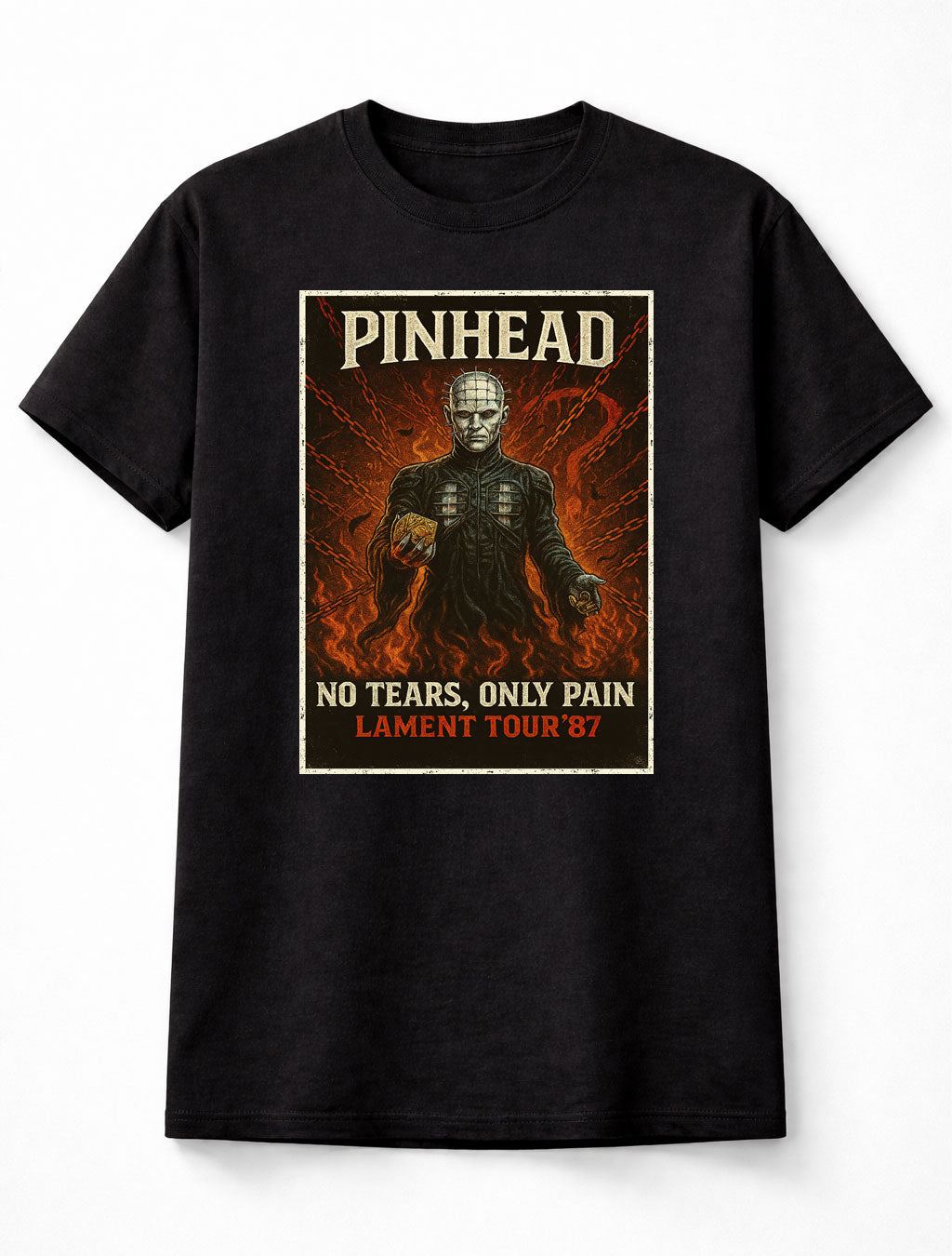 Hellraiser Pinhead Cenobite No Tears Only Pain Horror Movie Villain Adults & Kids Unisex T-Shirt