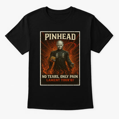 Pinhead “No Tears, Only Pain” Tour Graphic Tee – Classic Hellraiser Horror T-Shirt