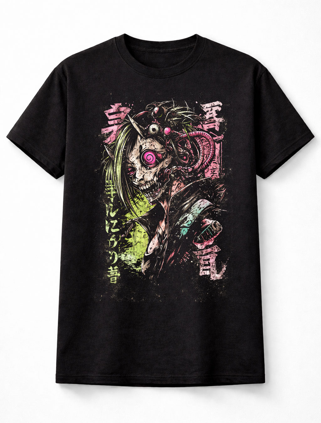 Oni Demon Japanese Cyberpunk Y2K Retro Techwear Manga Anime Adults & Kids Unisex T-Shirt