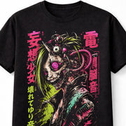 Cyberpunk Zombie Girl Anime Horror Manga Graphic Unisex T-Shirt