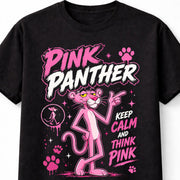 Pink Panther Keep Calm Think Pink Cartoon Classic Unisex T-Shirt