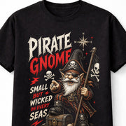 Pirate Gnome Skull Treasure Funny Sea Adventure Graphic Unisex T-Shirt
